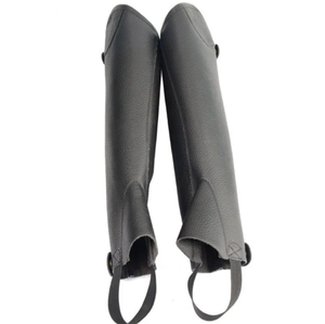 2024 Best Design Men's Horse Riding Half Chaps Hecho a medida en cuero de alta calidad Estilo occidental Venta al por mayor a la venta ahora - Product Image 3