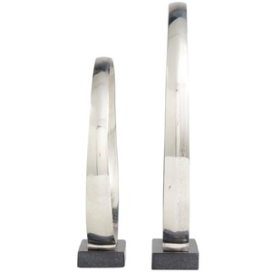 Sculpture de table ronde contemporaine en métal, objet de table artistique, élégant accent décoratif pour la maison, le bureau et l'entrée - Product Image 3