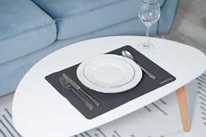 เสื่อปูรับประทานอาหารหนังแท้หรูหราสำหรับร้านอาหารโรงแรมทนความร้อนกันน้ำกันกลิ่นใช้งานหนักสะดวกสบาย - Product Image 5