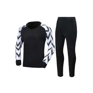 ชุดผู้รักษาประตูฟุตบอลแขนยาวชุดเสื้อเจอร์ซีย์ผู้รักษาประตูแบบสั่งทำชุดกางเกงขาสั้นและกางเกง - Product Image 1