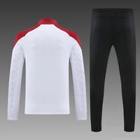 Setelan Training Pria Grosir, Jaket Olahraga Lengan Panjang Setengah Resleting, Celana Jogger Dua Warna, Cepat Kering, Bernapas, Pakaian Tim, Berkantong