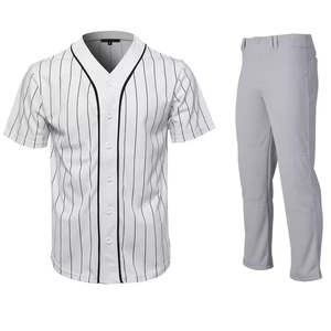 Uniforme de baseball à manches courtes fabriqué professionnellement, couleur unie, service OEM personnalisé, dernier design, respirant - Product Image 4