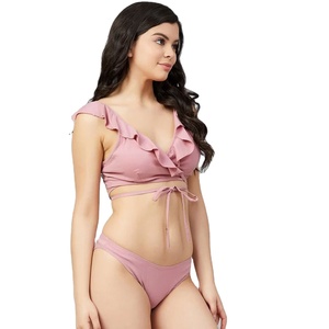 Conjuntos de Bikini brasileño de cintura alta para mujer de la mejor calidad 2025, hecho a medida en Pakistán, conjunto de baño de Color de alto contraste - Product Image 4