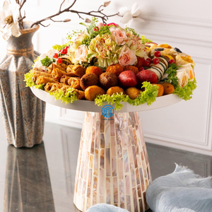 Impresionante combinación de lujo y funcionalidad Ideal para Ramadán Eid Holiday Mother of Pearl Cake Stand - Product Image 3