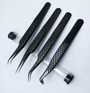 Pince à cils professionnelle à bas prix Top haute qualité outils de beauté pince à cils meilleure prise pince à cils couleur beige - Product Image 5