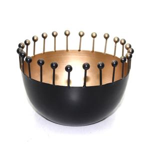 Tazón de acero metálico con detalles encantadores con postre y servidor de helados, Hotel Mesa para el hogar y el, decoración negra hecha a mano - Product Image 4