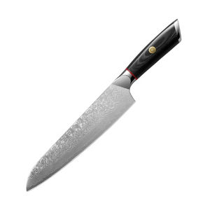 Cuchillo de Cocina Japonés Hecho a Mano de Acero de Damasco de 8 Pulgadas, Vg10, 67 Capas - Product Image 1