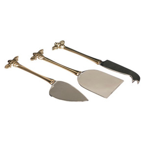 Juego de cuchillos de latón, cubiertos con mango de diseño de flores, producto más vendido, juego de queso de latón personalizado - Product Image 3