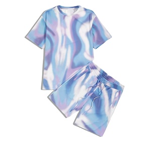 Conjunto corto de 2 piezas para hombre personalizado con tira lateral conjuntos de pantalones cortos para hombre con logotipo personalizado estampado % 100 algodón pesado GSM - Product Image 4