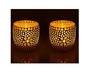 Vela votiva de diseño clásico puro pulido dorado de una sola pieza con gran calidad a un precio muy asequible - Product Image 4