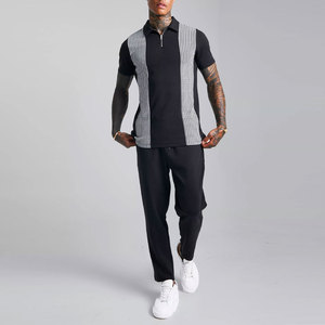 Slim Fit Panel <b>T</b>-<b>Shirt</b> & Trouser Outfit Sporty Panel <b>T</b>-<b>Shirt</b> & Joggers Ensemble - Product Image 1
