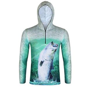 เสื้อฮู้ดตกปลาผู้ชาย ลดราคาพิเศษ ผ้าโพลีเอสเตอร์ 100% แห้งเร็ว ระบายอากาศดี กันน้ำ ไซส์ใหญ่พิเศษสำหรับผู้ใหญ่ - Product Image 1