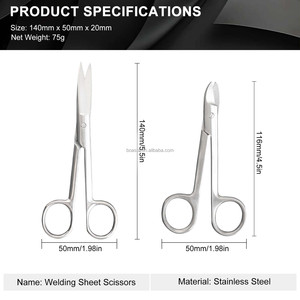 Boasta 2pcs độ chính xác cao thép không gỉ hàn tấm kéo đồ trang sức cắt dây cắt tỉa công cụ cho thợ kim hoàn hội thảo - Product Image 2