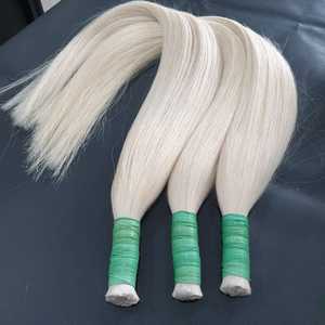 CHEVEUX REMY HUMAINS #60 PLATINUM INDONÉSIEN CHEVEUX NATURELS DROITS CUTICULES ALIGNÉS TANGLED FREE DOUX BRILLANTS Cheveux de qualité supérieure en vrac - Product Image 6