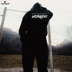 Nouveau style, nouveau design, manches longues, couleur unie, vêtements décontractés d'hiver, 100% coton polaire, logo personnalisé brodé, sweat-shirts pour hommes fabriqués - Product Image 3