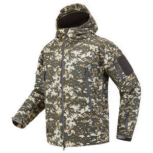 Chaquetas de caza impermeables de camuflaje Merino verde de poliéster boreal con capucha de nailon de lana de lujo resistente - Product Image 6