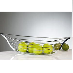 ตะกร้าผลไม้ตาข่ายลวดโลหะสำหรับจัดเก็บในบ้านตะกร้าใส่ผลไม้เคลือบสีดำจำนวนมาก - Product Image 1