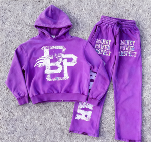 Ensemble jogging et sweat à capuche brodé rétro pour homme, style streetwear, délavé à l'acide, deux pièces, 100 % coton 300g, séchage rapide, automne - Product Image 6