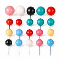 Boules de décoration de gâteau en mousse décorations de gâteau pour fournitures de fête d'anniversaire vert rose noir Faux gâteau Balls