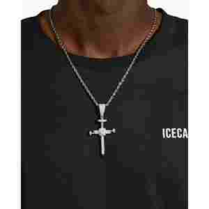 Pendentif Croix en Or 14K et Moissanite – Bijou Premium pour Style et Élégance - Product Image 3