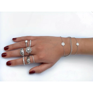 Anillo de boda de diamante natural en plata de ley 925 sólida, piedra de juego Vintage para joyería de moda para mujer - Product Image 5