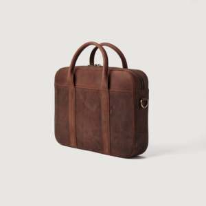 Vintage the Captain Distressed Brown Genuine <b>Leather</b> Briefcase Large Casual <b>Soft</b> and Hard <b>Bag</b> Casual Messenger Work Handbag - Product Image 4