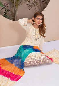 Marca original nueva moda mujer césped trajes étnicos paquistaníes bordados 3 piezas Shalwar Kameez Dupatta trajes personalizados - Product Image 5