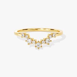 Bague en or jaune 18 carats, mignonne, avec diamant de laboratoire taille brillant rond, pour fiançailles, fête, cadeau d'anniversaire - Product Image 6