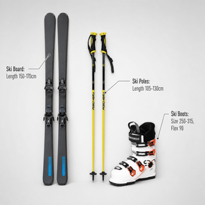 Ensemble <span class=keywords><strong>de</strong></span> <span class=keywords><strong>ski</strong></span> pour débutants adultes avec bottes, skis, fixations et bâtons pour l'entraînement hivernal - Product Image 2