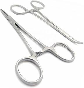 Pinzas hemostáticas para mosquitos Halsted, pinzas para arteria recta y curva, base de instrumentos quirúrgicos, abrazadera recta para mosquitos - Product Image 4