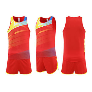 Niños GYM Jogging Suit Hombres Mujeres Profesional Maratón Jerseys Pantalones cortos Correr Entrenamiento Ropa Pista y Campo Uniforme - Product Image 5