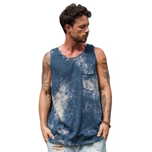 Débardeur homme été haute qualité, streetwear, 100% coton respirant et délavé à l'acide, débardeur homme épais avec motifs streetwear. - Product Image 2