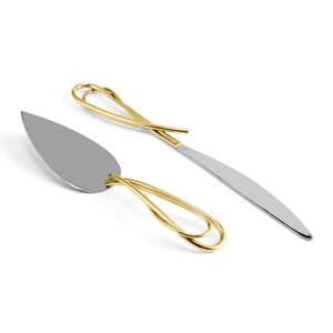 Modern Gold Handle <b>Stainless</b> <b>Steel</b> Salad Server Set Luxury <b>Table</b> Ware for Wedding & <b>Catering</b> Eco-Friendly Mirror Polish - Product Image 1
