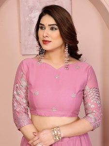 Nuevo Lanzamiento Especial Navratri, Tela Georgette Estrellada, Lehenga Choli Reversible Informal, Dupatta Bordada, Traje Indio para Bodas y Diwali - Product Image 5