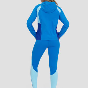 Venta al por mayor de alta calidad cortavientos holgado poliéster ropa deportiva Panel de nailon cremallera tiras chándal conjunto de las mujeres - Product Image 2