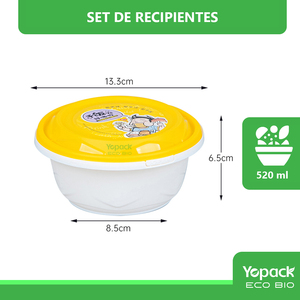 180 pezzo Set di serratura coreana 520ml di plastica rotonda PP Container spedizione dal Messico - Product Image 3