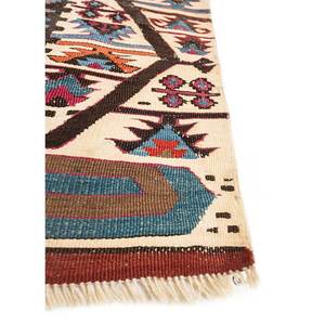 Nayaab Handmade Geometric Wool Rugs Pink & Purple Flat Weaves Paem-993 for Home Use-for Living Room Hallway or Bedroom - Product Image 4