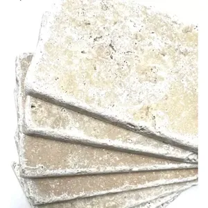 Marfil Medio 3x6 Tumbled travertino Azulejo Cocina Backsplash Floor 1 PIEZA - Product Image 1