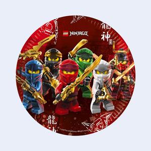 Assiettes jetables Ninjago 23 cm, 6 pièces, vaisselle de fête, vaisselle pour enfants - Product Image 1