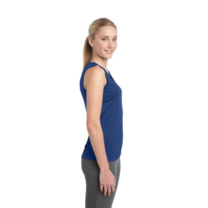 Sport-Tek <b>Ladies</b> <b>Sleeveless</b> PosiCharge Competitor V-Neck Tee LST352 <b>Ladies</b> Moisture Wicking Muscle Tank Athletic T <b>Shirts</b> - Product Image 3