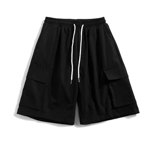Cargo Casual Shorts Boys Trend Loose Fashion Summer Ice Silk Men Big Pocket Quarter PantsDDP envío - Product Image 4