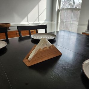 Porte-serviettes en bois pour mariage, porte-serviettes moderne et élégant, écologique, pour la décoration de table de salle à manger, bois debout - Product Image 4