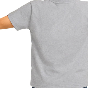 Camiseta para niños Color gris Ajuste holgado Cuello redondeado Estilo ajustado y divertido Niños Niñas Ropa informal de algodón suave Camisetas para bebés - Product Image 4