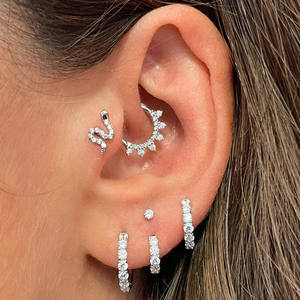 ต่างหูสตั๊ดเซอร์คอนตัดต่ำสำหรับเจ้าหญิง925เงินสเตอร์ลิงสำหรับเด็กผู้หญิง-สวมใส่ทุกวันเป็นของขวัญในงานปาร์ตี้ - Product Image 5