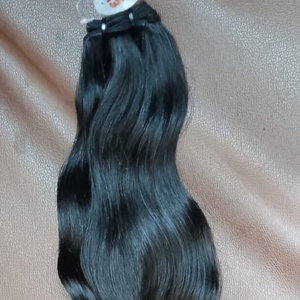 Extensions de cheveux naturels naturels vierges indiens non traités 1B couleur Remy Hair Body Wave Kinky Wefted - Product Image 1