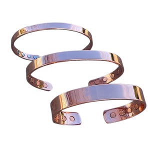 2020 Nueva Zelanda 3mm media zirconia joyería pulsera mujer cobre puro terapia magnética mano pulsera colorida pulsera cuadrada - Product Image 1