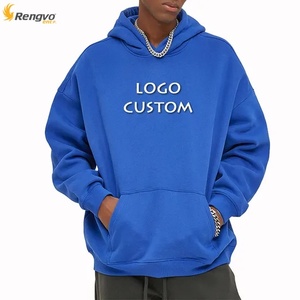 Sweat à capuche épais décontracté pour homme, 350g, style streetwear hip-hop, anti-rétrécissement, couleur unie, coupe classique, personnalisable, pour l'hiver - Product Image 4