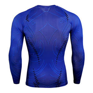 Haut d'entraînement à manches longues conçu pour le confort Rashguard Logo personnalisé imprimé nouveau Style O cou hommes éruptions cutanées - Product Image 2