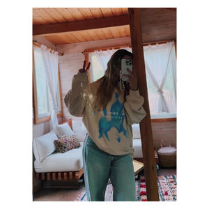 Pull-over à capuche pour femmes personnalisé Vente en gros Running Sport Half Zipper Long Sleeve Oversized Women Crop Top Hoodies Sweatshirt - Product Image 5