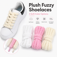 Lacets en peluche personnalisés ultra doux en chenille, trois couleurs, plusieurs styles, décoratifs, mode, OEM Mingjia